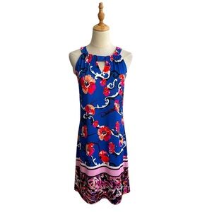 Isle by Melis Kozan Floral Sleeveless Mini Sheath Shift Dress Size XS